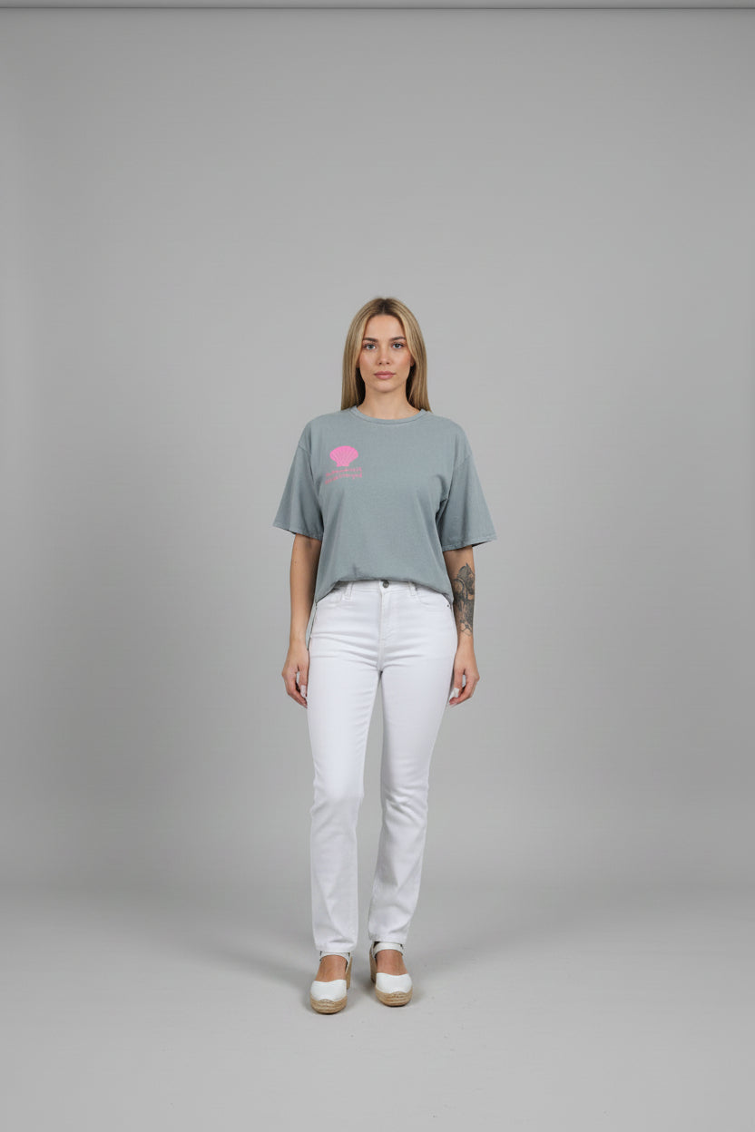 Jeans Flare Blanc Femme