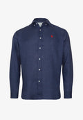 Chemise ALEN Slim fit Lin US polo bleu marine
