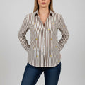 Chemise marron coeur doré