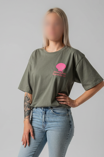 T-SHIRT GRIS COQUILLAGE