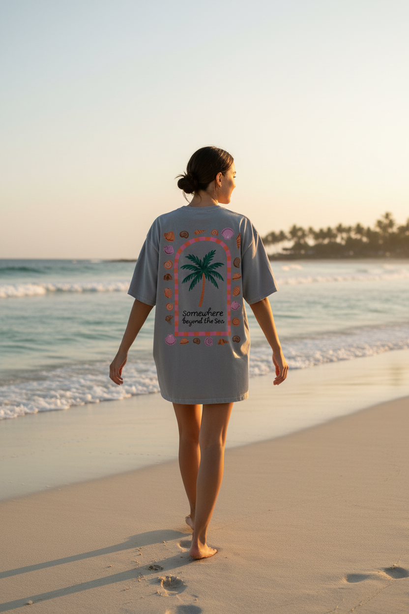 T-SHIRT GRIS COQUILLAGE