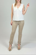 Chemise beige sans manche