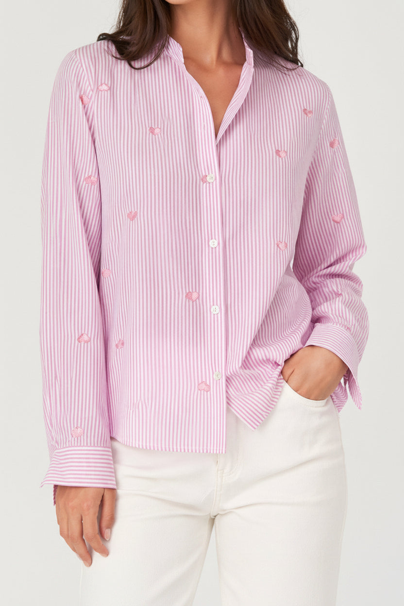 CHEMISE ROSE COEUR