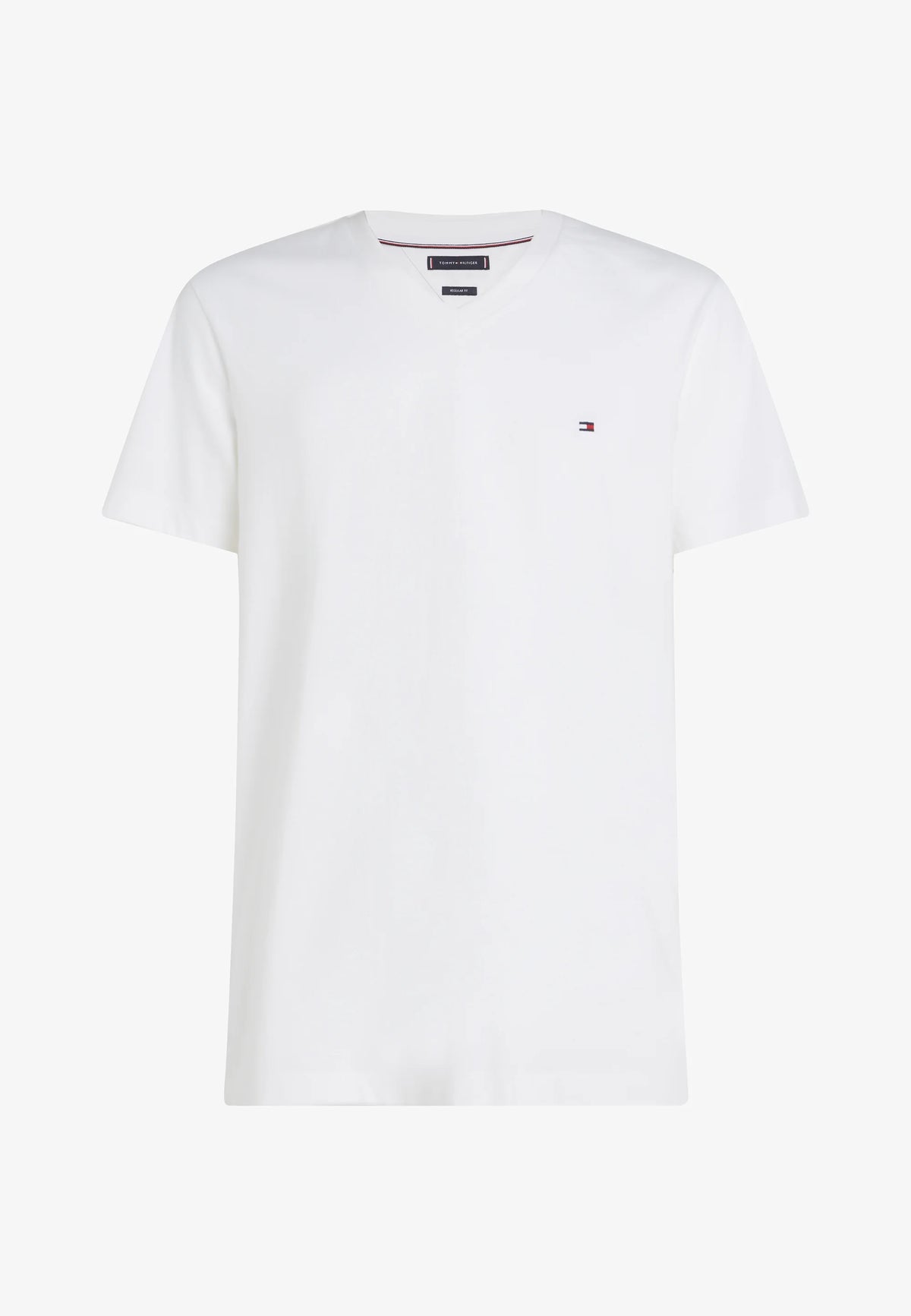 T-SHIRT TOMMY HILFIGER COL V BLANC ESSENTIAL V NECK