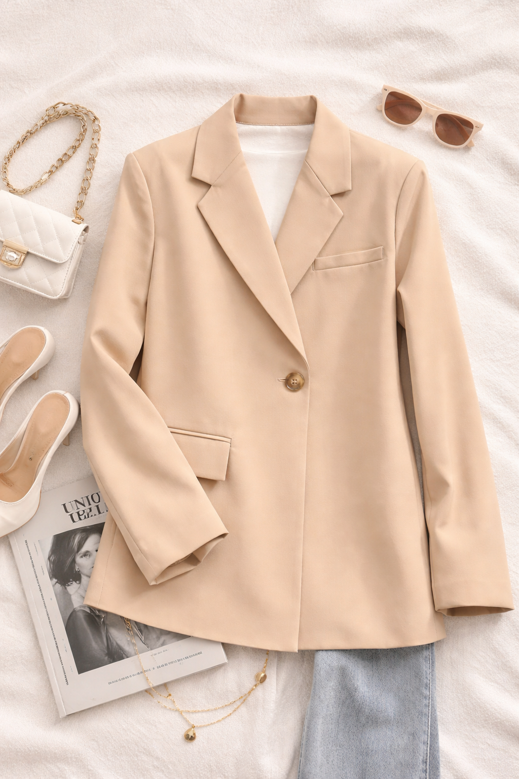 VESTE BLAZER FEMME SEASON BEIGE