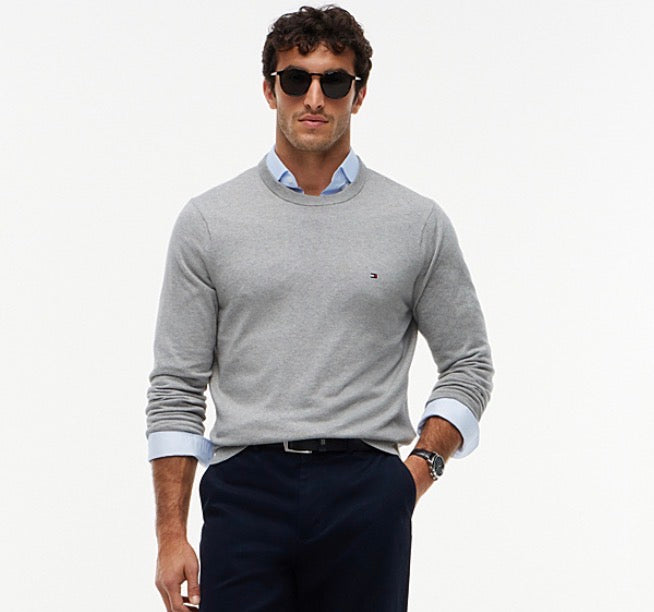 Pull tommy hilfiger avec cachemire à col ras-du-cou