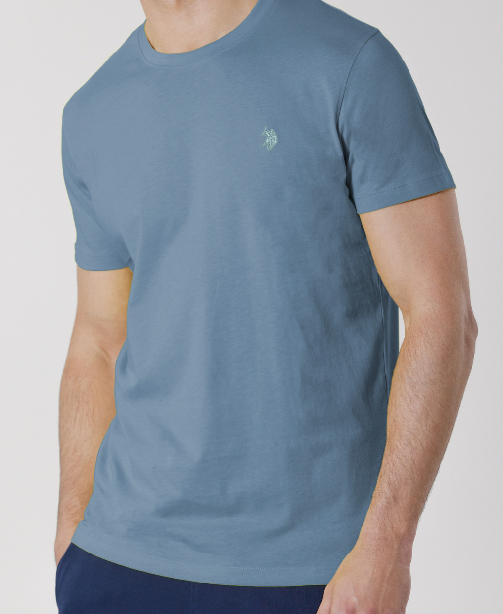 T-SHIRT MICK US POLO BLEU CLAIR