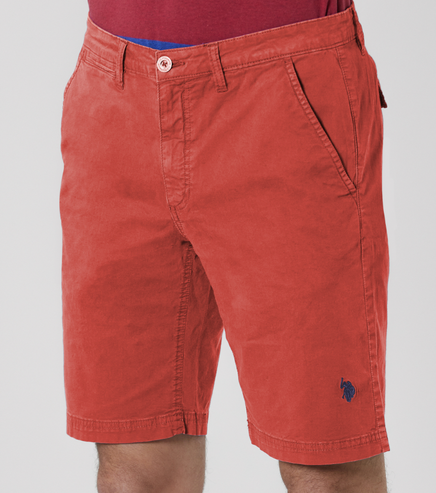 Short chino ABEL Us Polo Rouge