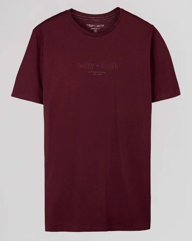 T-SHIRT T-JIM MC DARK WINE TEDDY SMITH