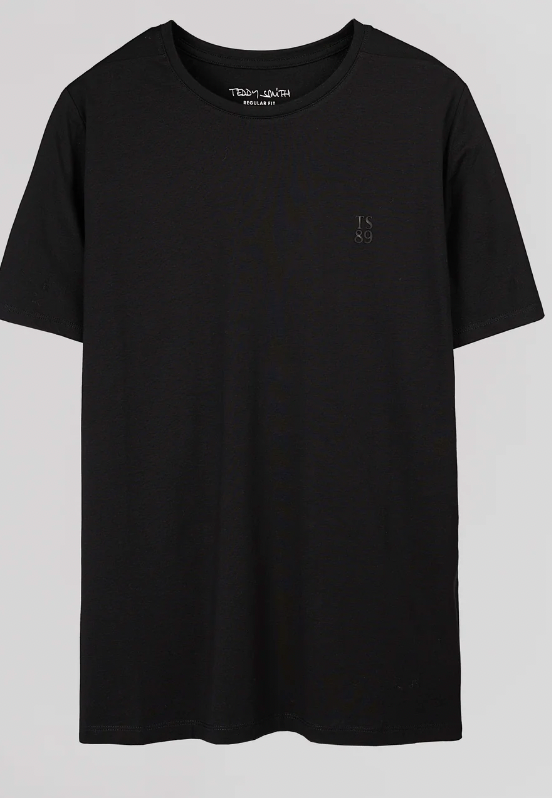 T-SHIRT T-TELO MC NOIR TEDDY SMITH