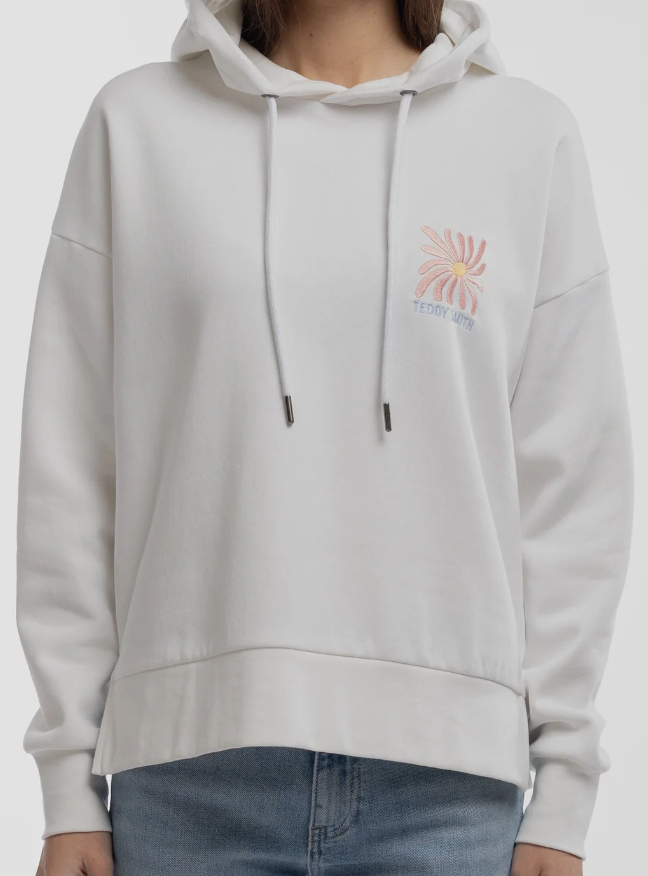 SWEAT TEDDY SMITH FEMME S-FLORALIA MIDDLE WHITE