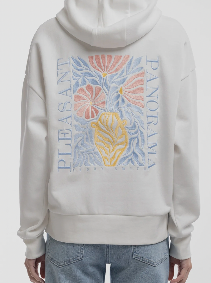 SWEAT TEDDY SMITH FEMME S-FLORALIA MIDDLE WHITE
