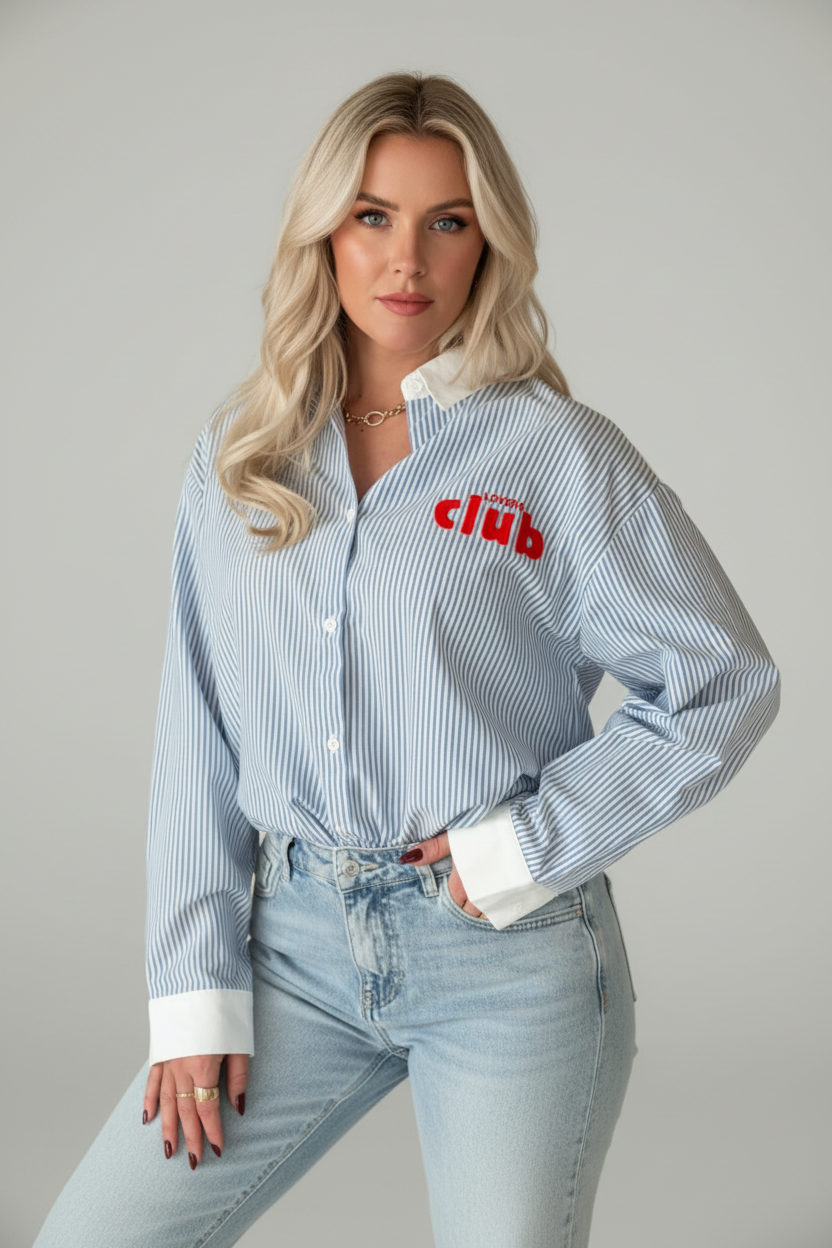 CHEMISE LOVERS CLUB BLEU