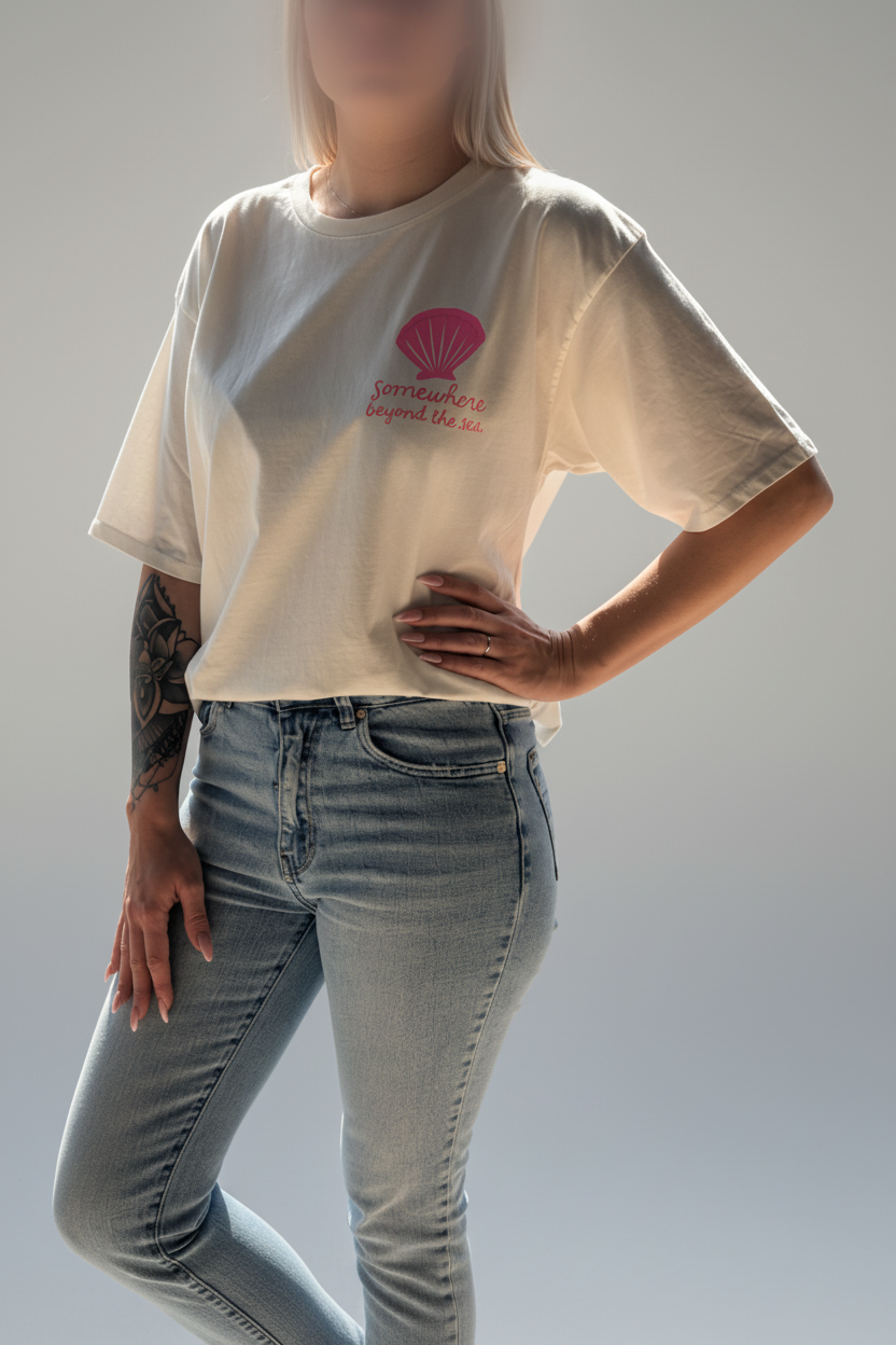 T-shirt coquillage blanc