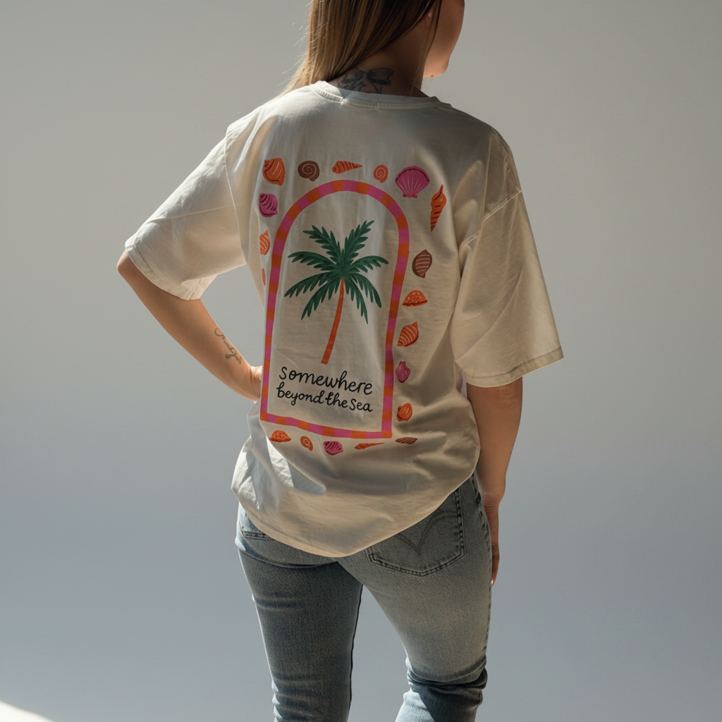 T-shirt coquillage blanc