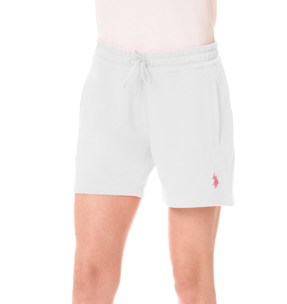 SHORT COTON FEMME US POLO BLANC