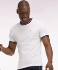 TSHIRT MC R NIVEAU ATMOSPHERIQUE BLANC