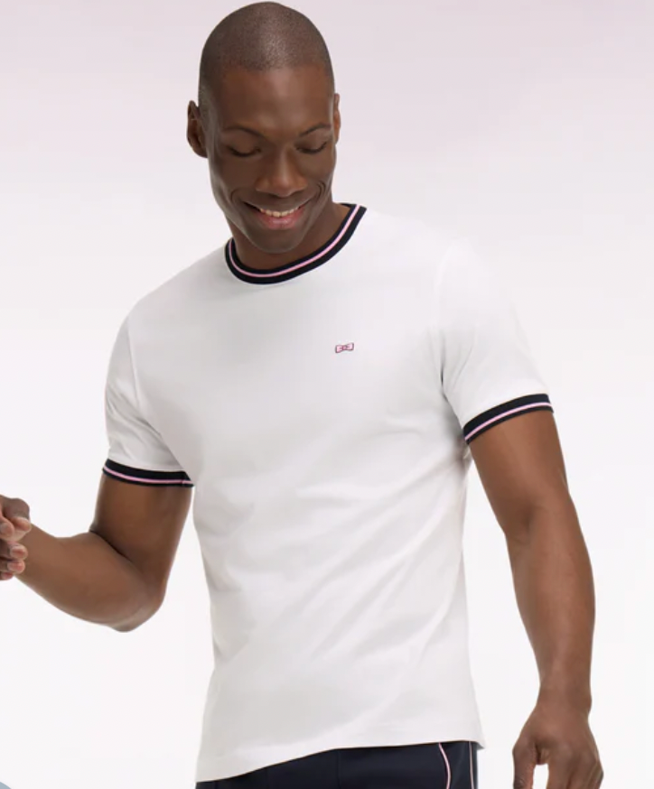 TSHIRT MC R NIVEAU ATMOSPHERIQUE BLANC