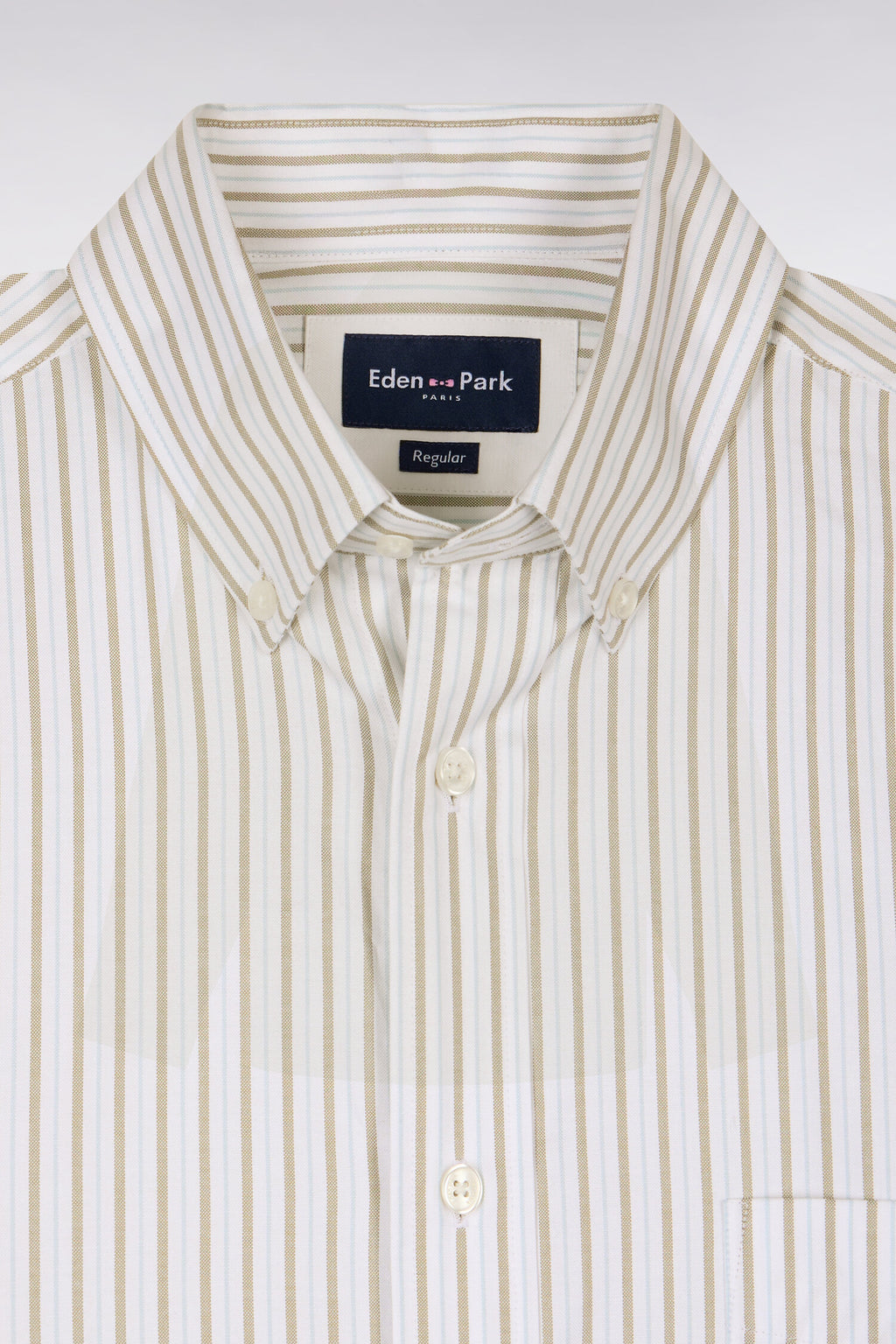 EDEN PARK R PINPOINT SHIRT 100 STRIPES DOUBLE M RIBBED