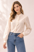 CHEMISIER FEMME SEASON FLORAL BEIGE