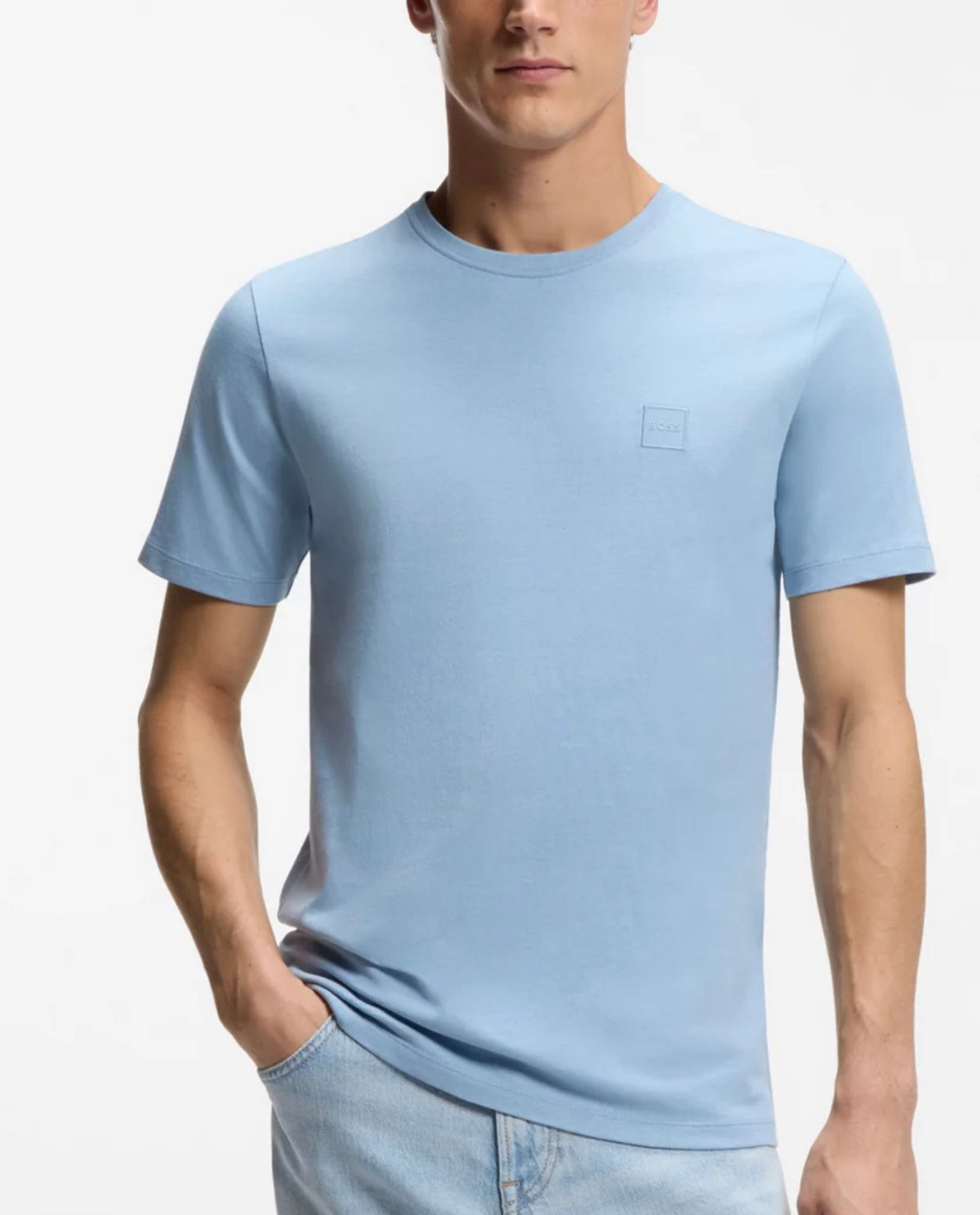 T-SHIRT EN JERSEY DE COTON AVEC PATCH LOGO