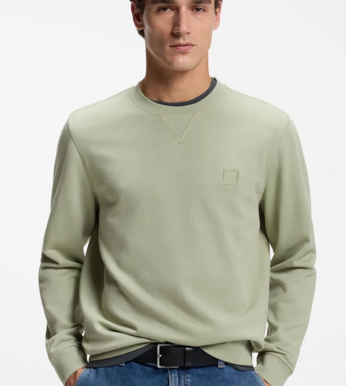 SWEAT EN MOLLETON DE COTON AVEC PATCH LOGO