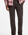 CHINO SLIM EN TWILL DE COTON MÉLANGÉ MOULINÉ