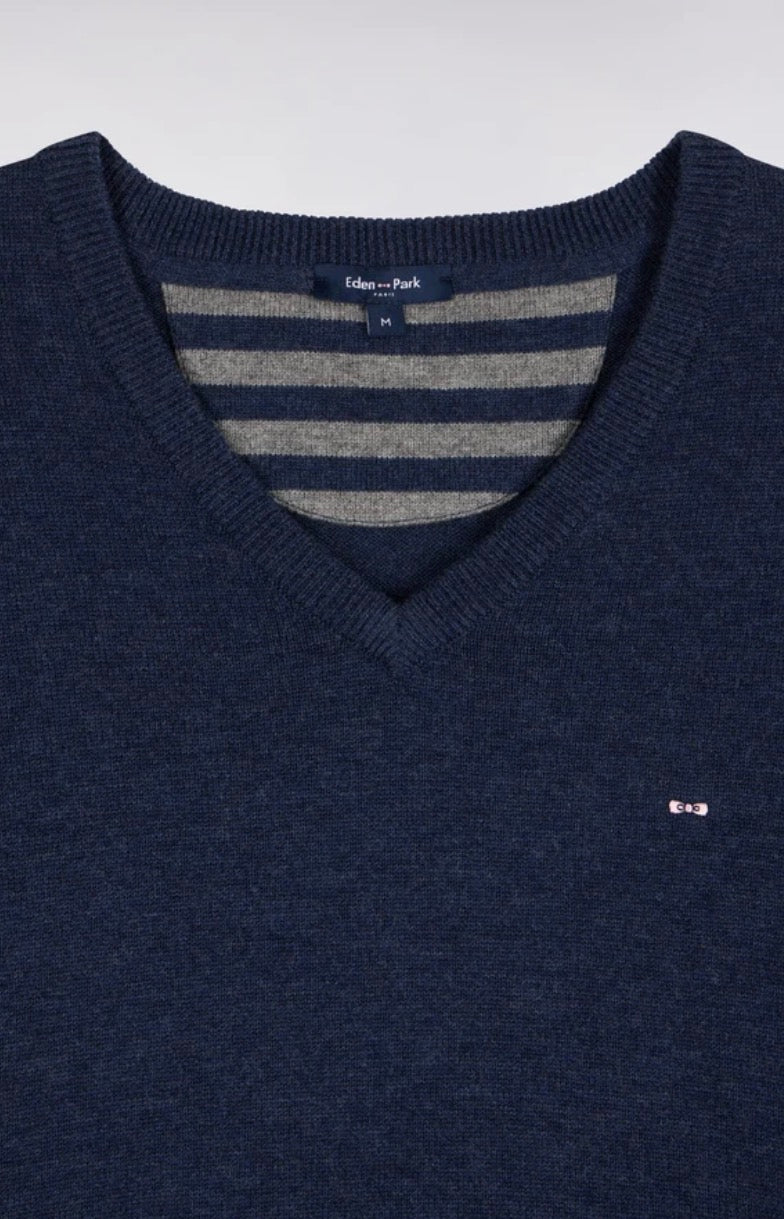 H BLA PULL R EDINBURGH V BLEU CHINÉ