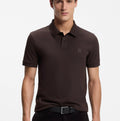 POLO SLIM EN COTON STRETCH À PATCH LOGO