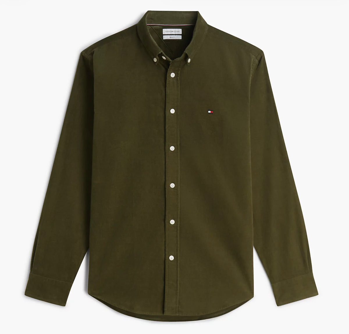 Chemise coupe standard en velours côtelé fin