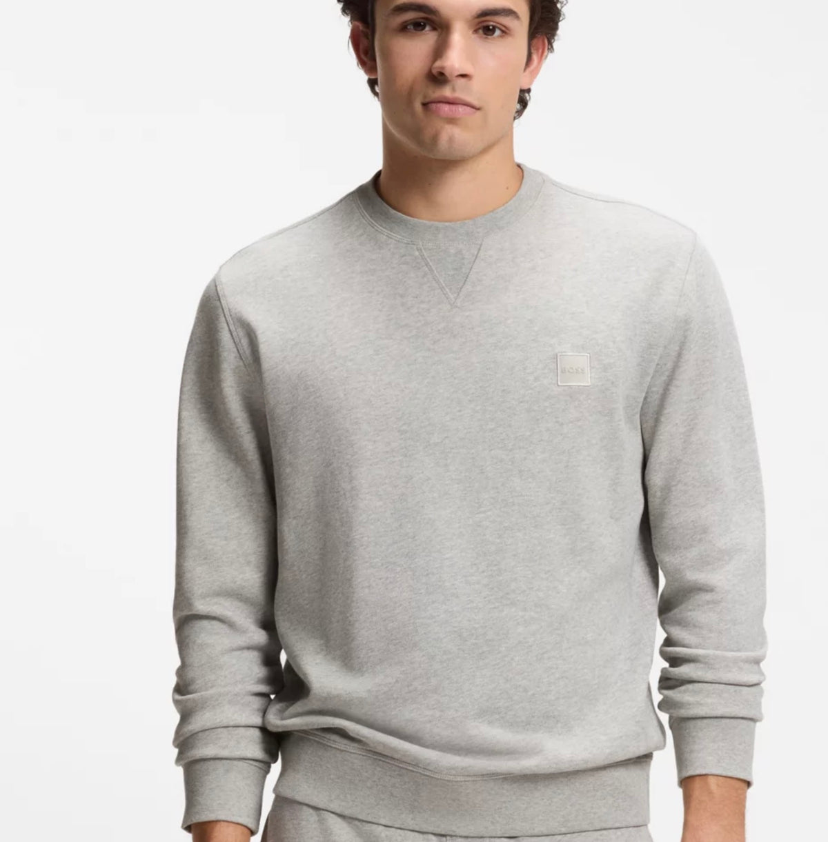 SWEAT EN MOLLETON DE COTON AVEC PATCH LOGO
