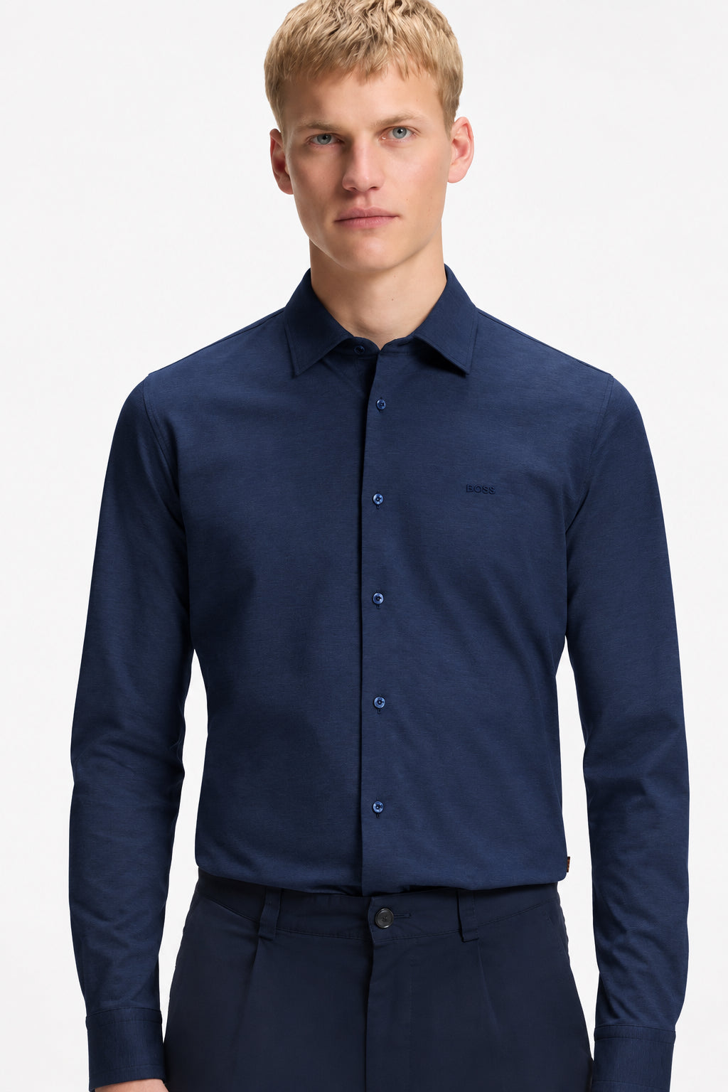 Chemise SLIM en jersey de coton chiné