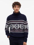 Pull Fair Isle en laine mélangée à col roulé