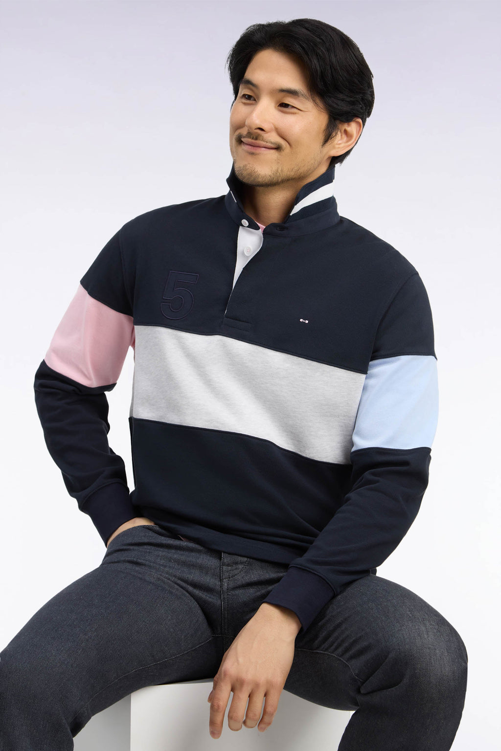 POLO MANCHES LONGUES MAILLOT CRACOUCASS MARINE