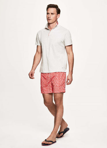SHORT DE BAIN HACKETT CORAL RED