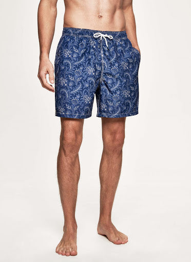 SHORT DE BAIN HACKETT DOUBLE FACE PAISLEY NAVY