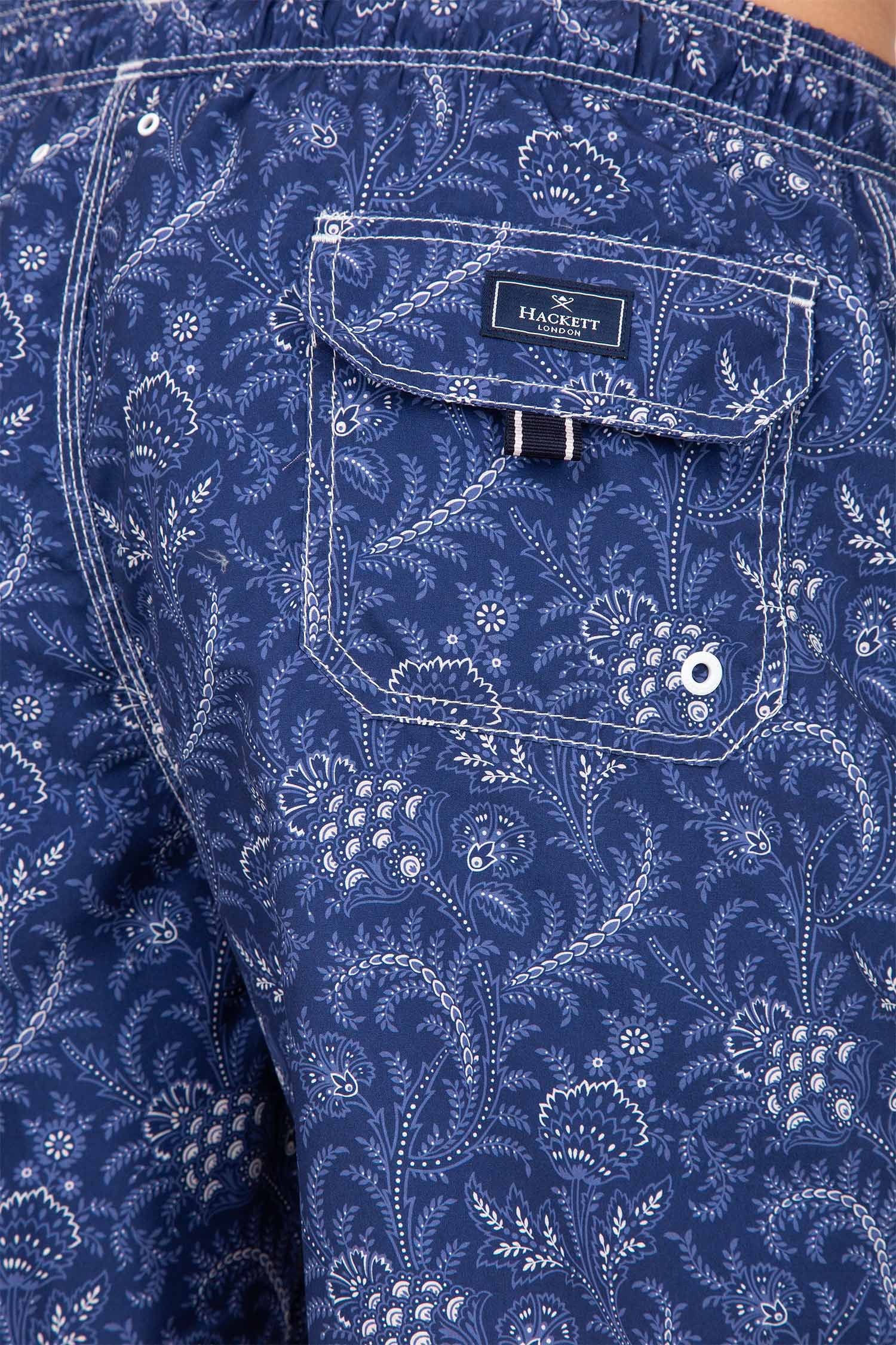 SHORT DE BAIN HACKETT DOUBLE FACE PAISLEY NAVY