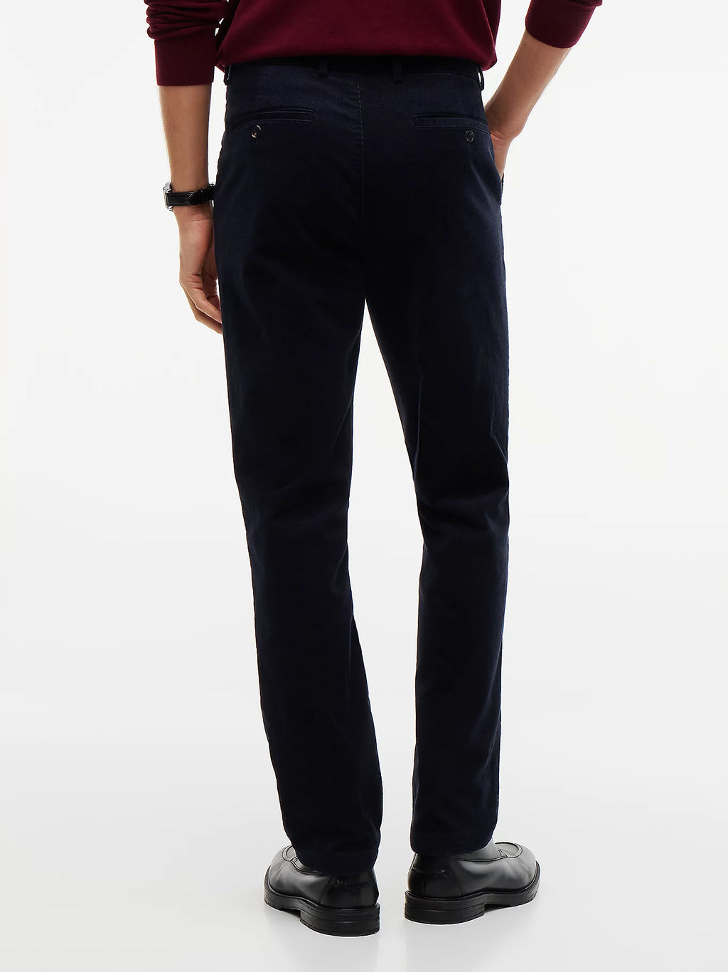 Chino SLIM Dover en velours côtelé à taille élastique