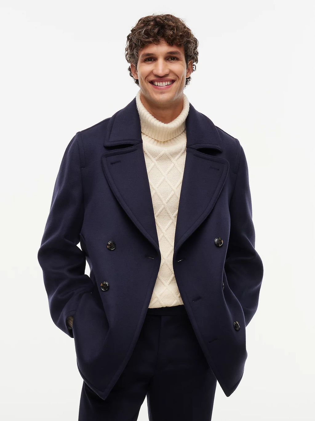 Caban New York Label en laine mélangée