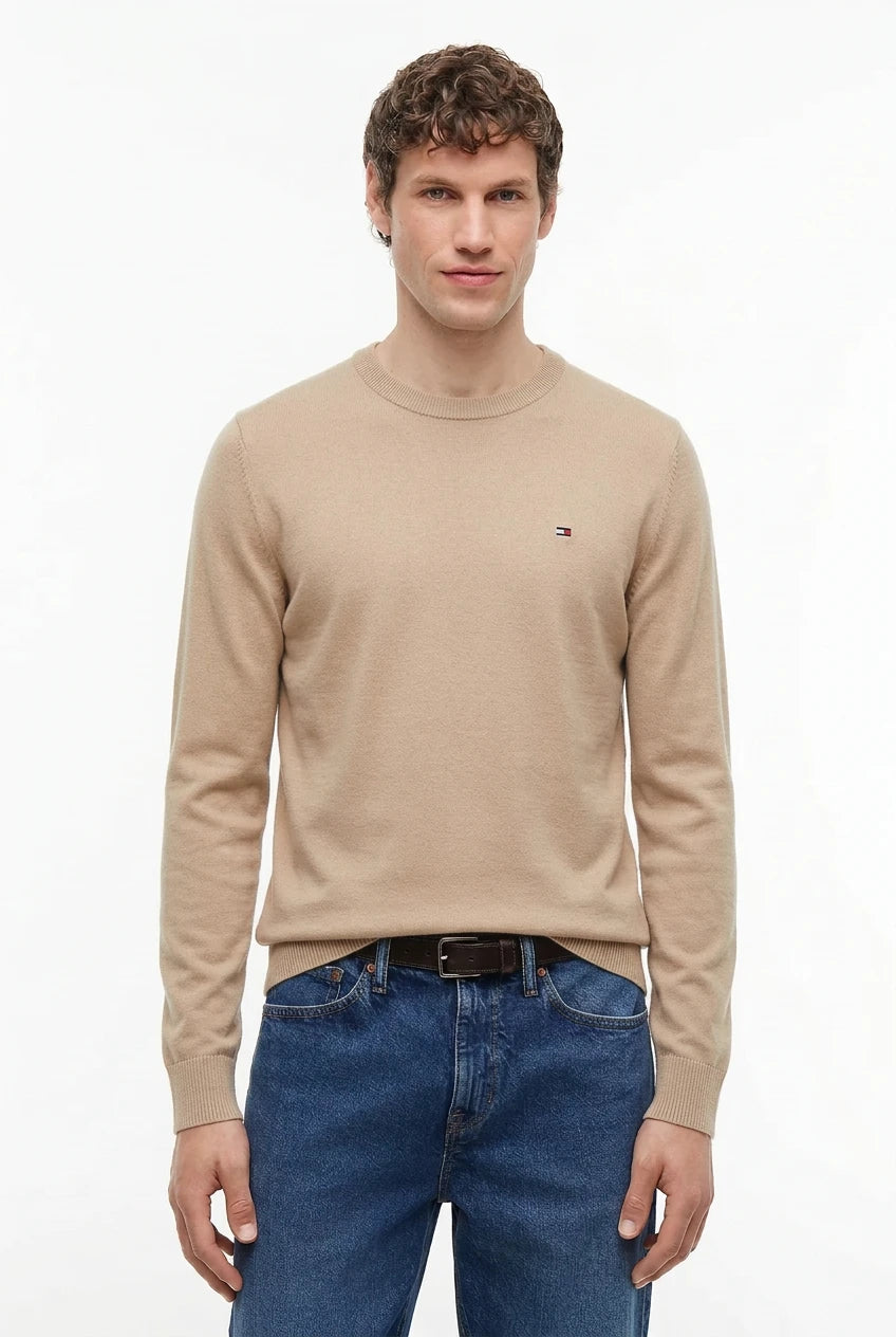 Pull avec cachemire à col ras-du-cou Tommy Hilfiger