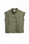 Chemise sans manche kaki femme
