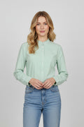 Chemisier rayé femme vert