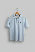 Polo American College Bleu ciel Logo AC