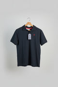 Polo American College Noir Logo AC