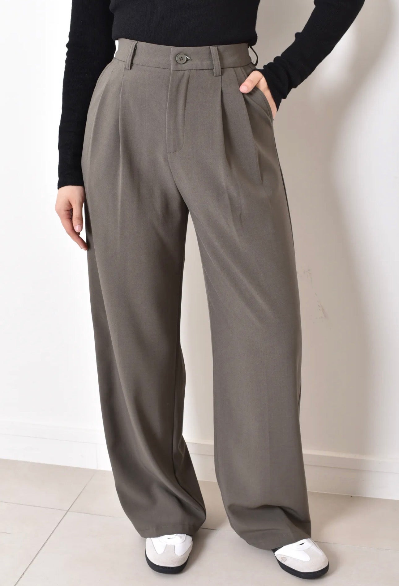 PANTALON FEMME KAKI