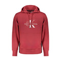 SWEAT A CAPUCHE CALVIN KLEIN LOGO GARNET RED