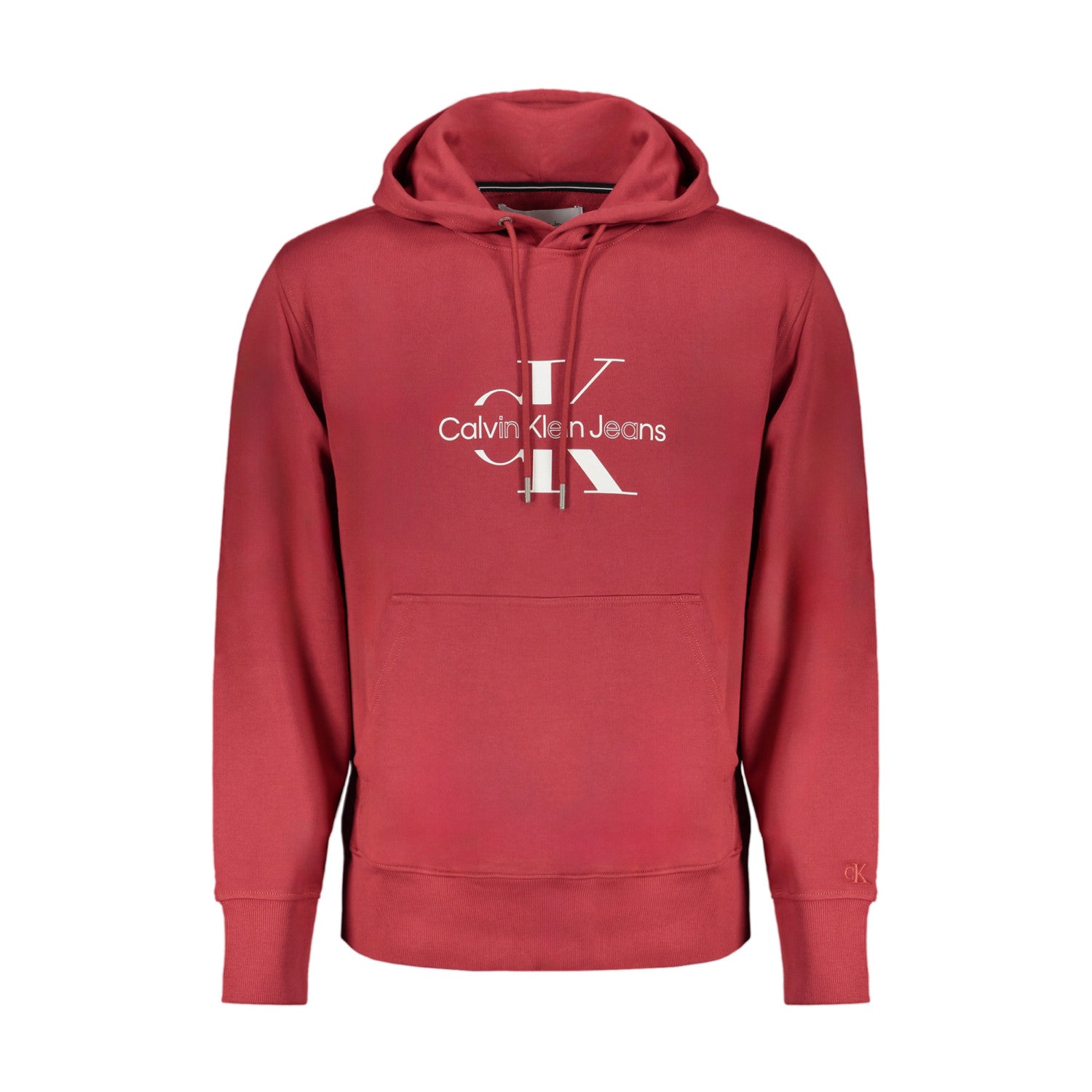 SWEAT A CAPUCHE CALVIN KLEIN LOGO GARNET RED