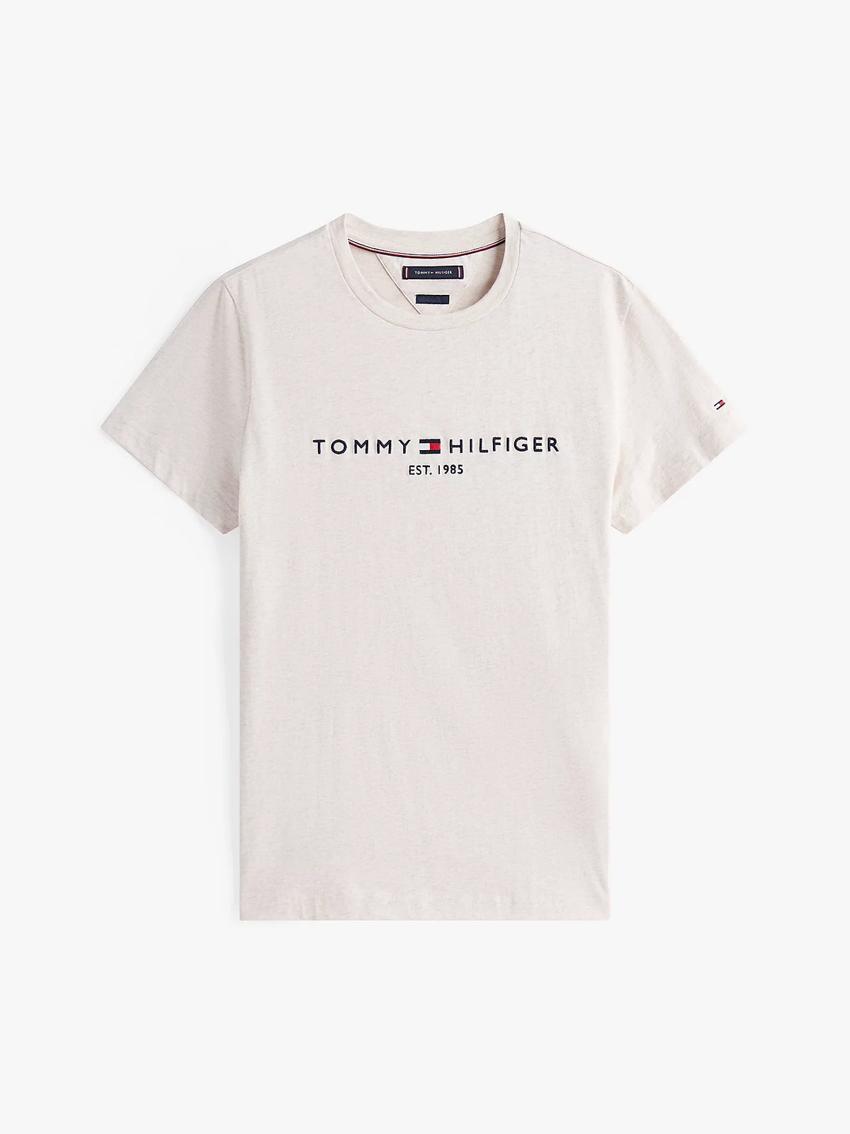 T-SHIRT TOMMY HILFIGER LOGO BEIGE IVOIRE PETAL