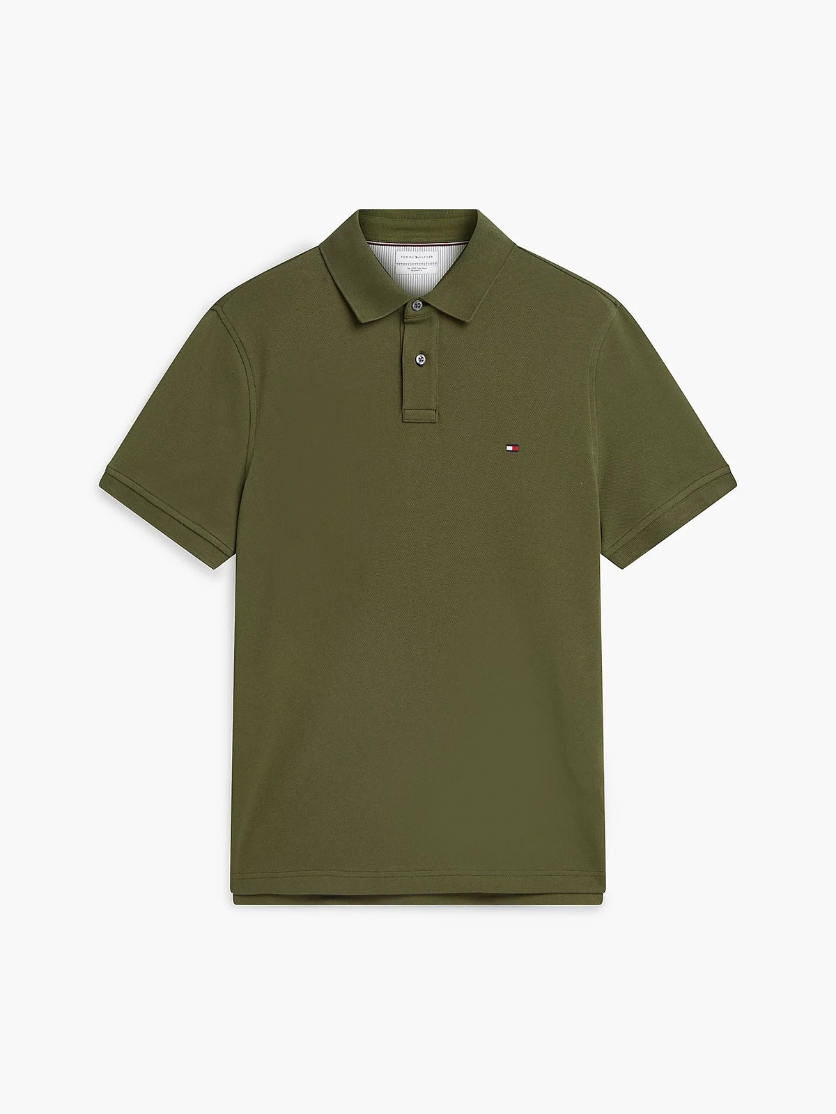 POLO TOMMY HILFIGER REGULAR FIT LOGO KAKI HUNTSMAN GREEN