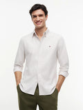 CHEMISE TOMMY HILFIGER HERITAGE OXFOR STRIPE TAUPE